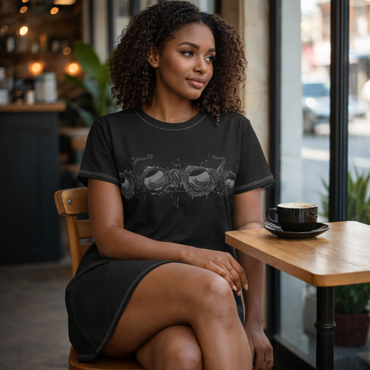 Oronku Midnight Lens T-Shirt Dress
