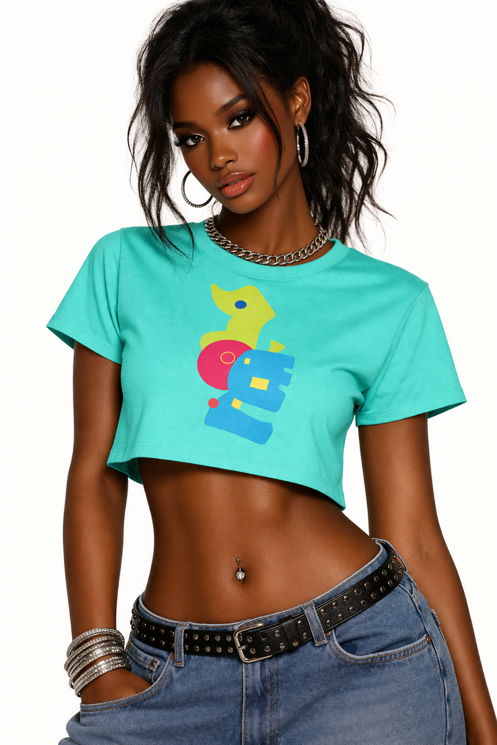 Oronku Vibe Shift Crop Tee