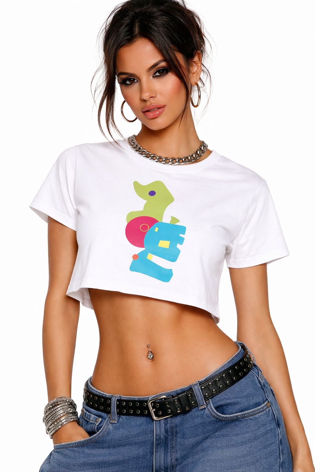Oronku Vibe Shift Crop Tee