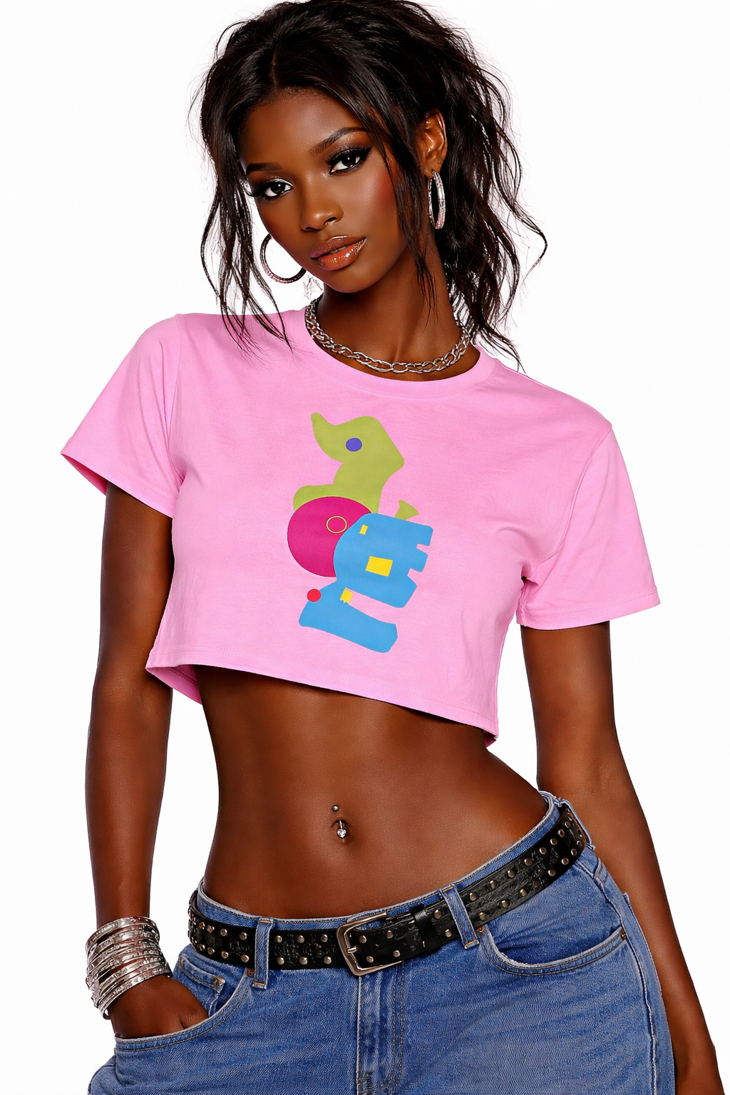 Oronku Vibe Shift Crop Tee
