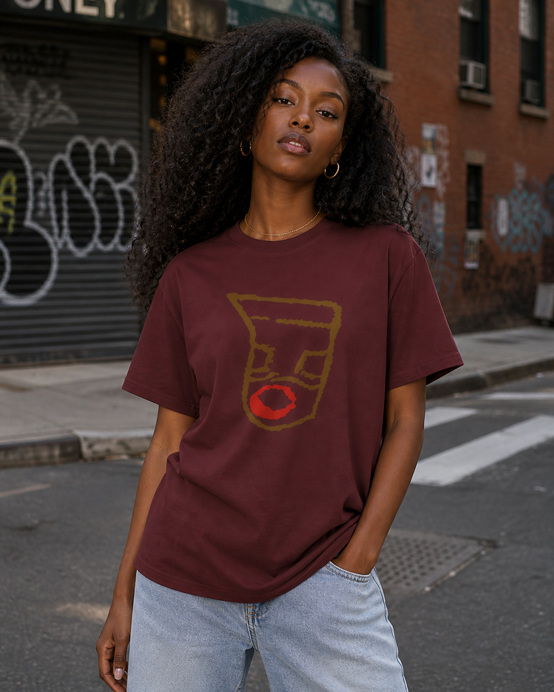 Oronku Earthline Abstract Women's Tee