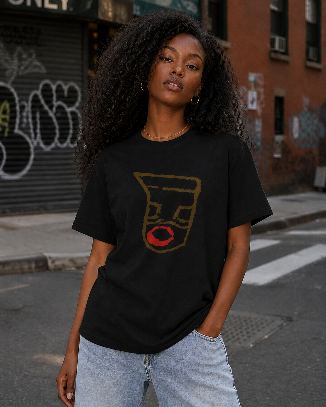 Oronku Earthline Abstract Women's Tee