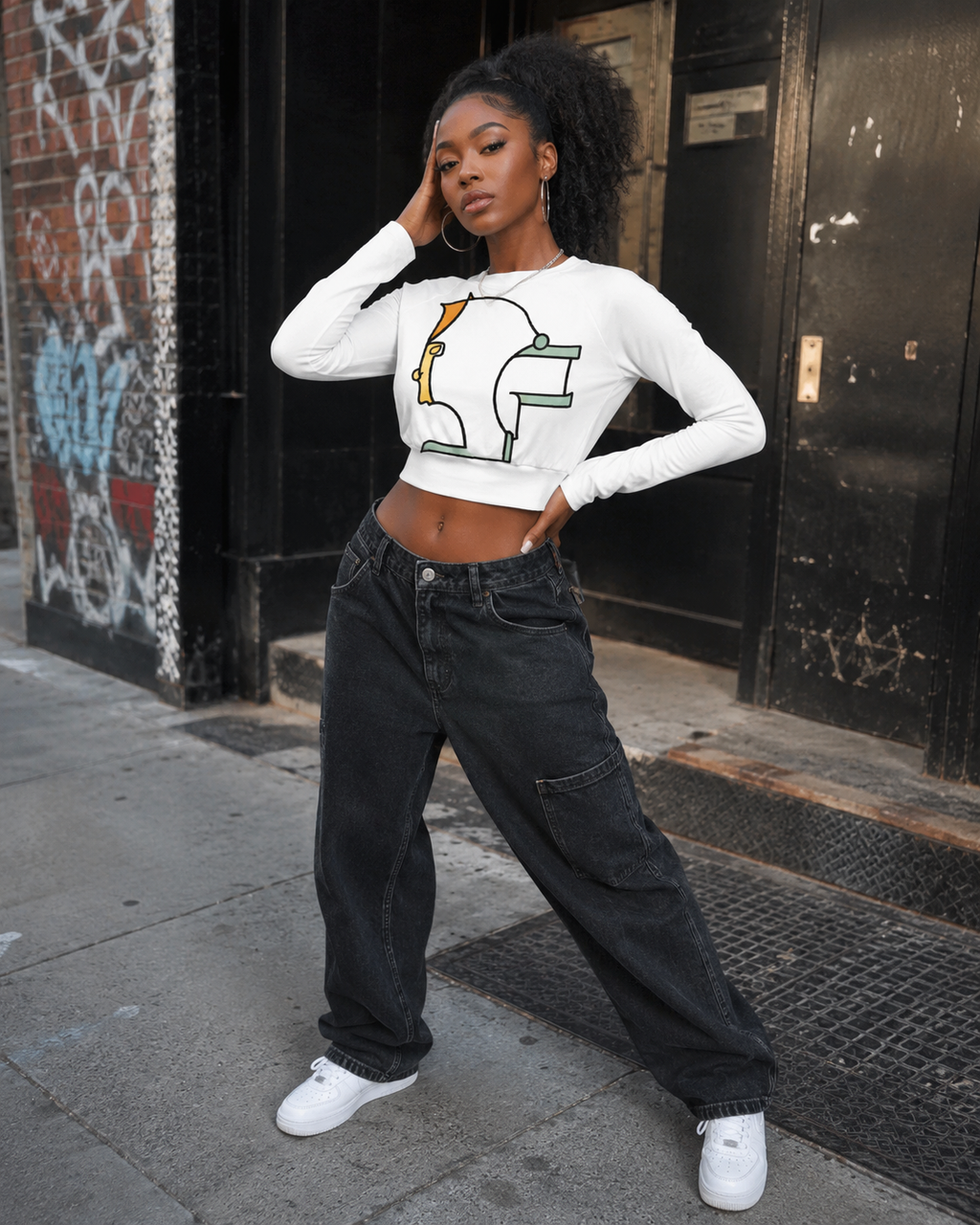 Oronku Side Signal Crop Top