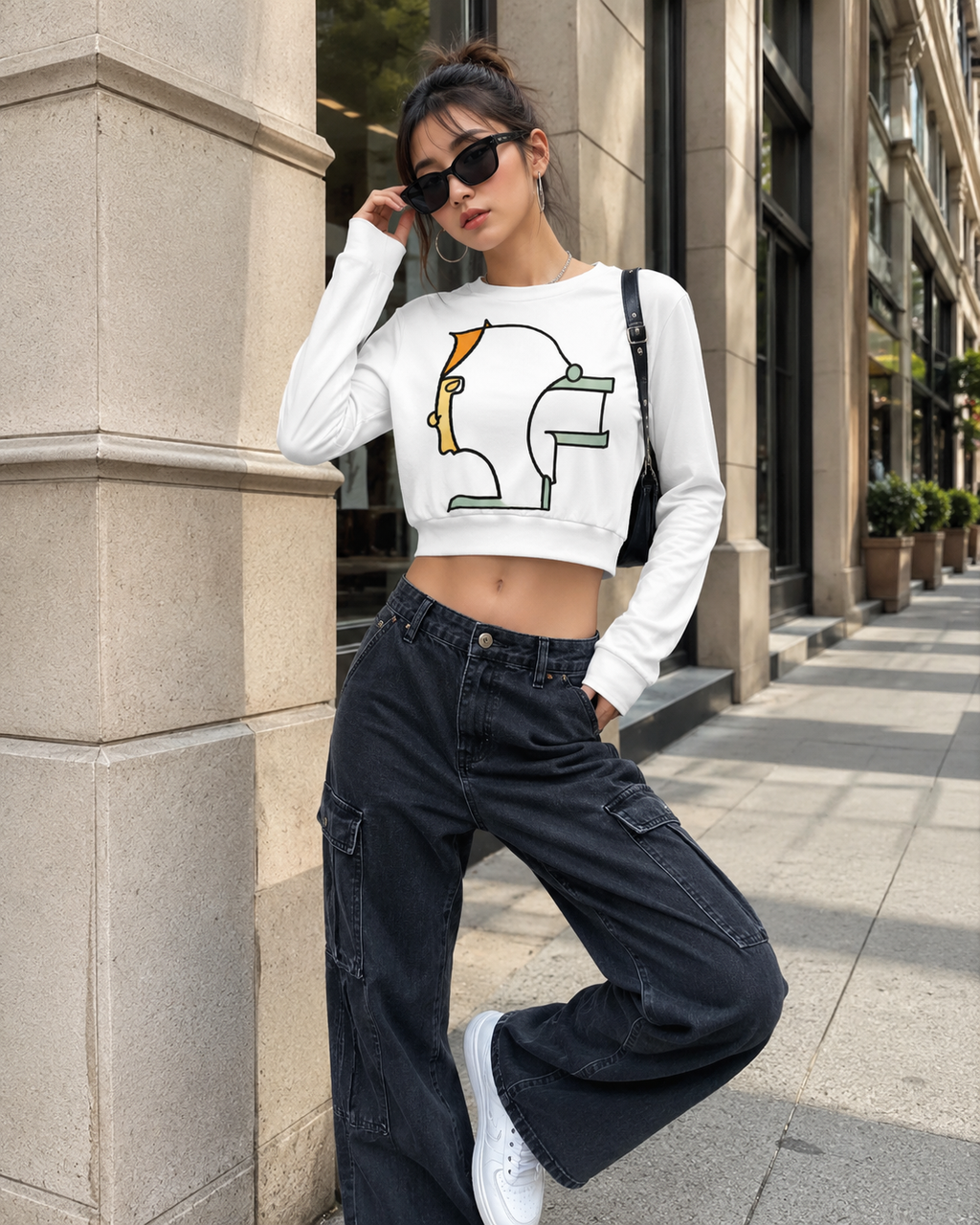 Oronku Side Signal Crop Top