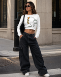 Oronku Side Signal Crop Top