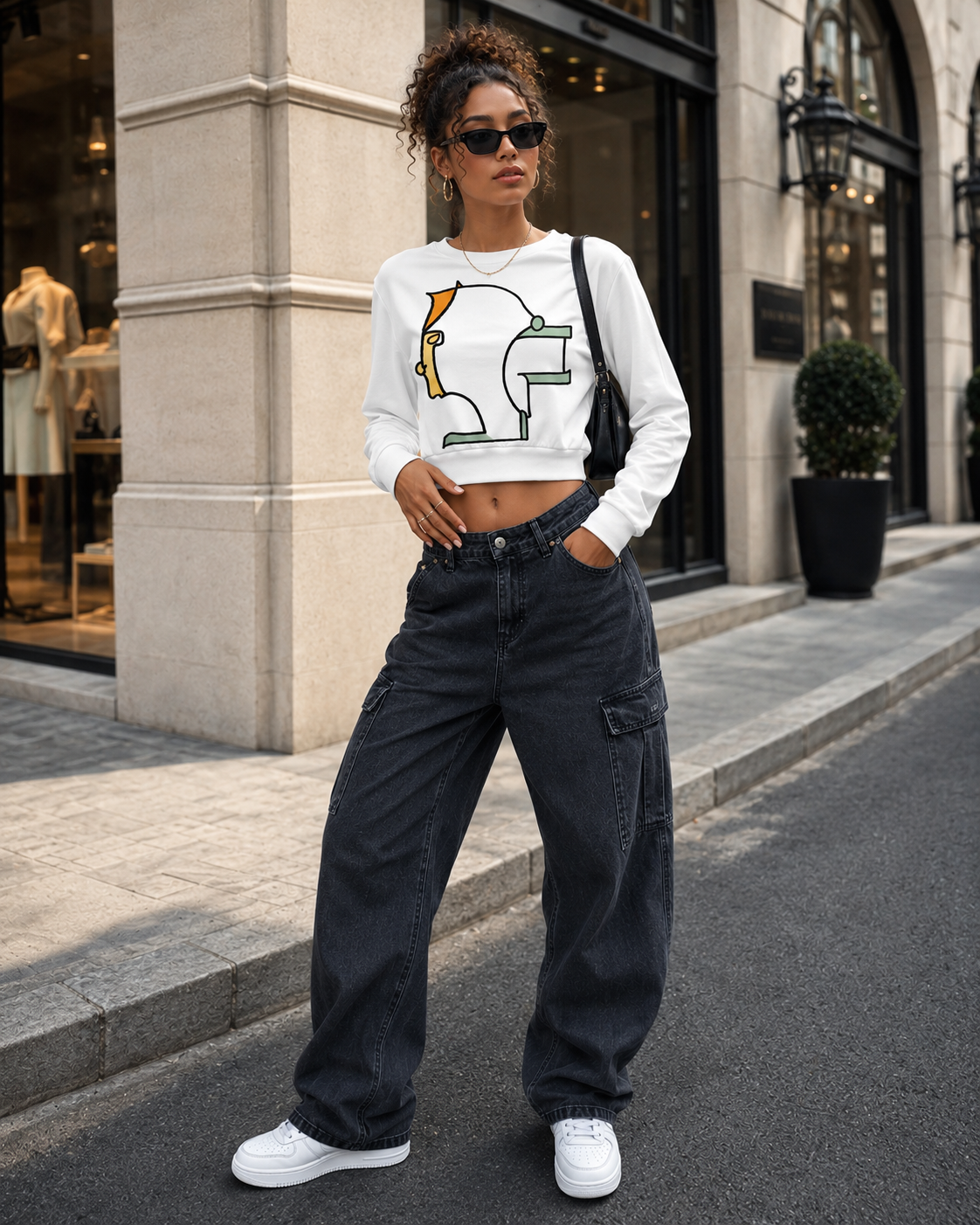 Oronku Side Signal Crop Top
