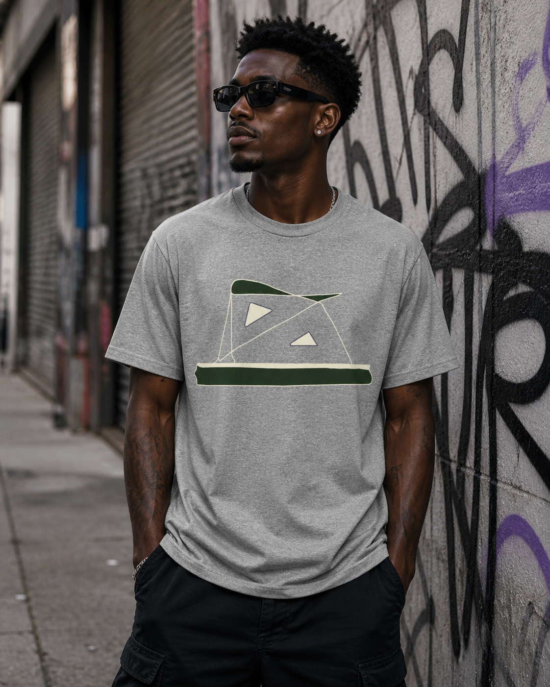Oronku Geometric Sail Tee
