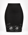 Jupe crayon noire Oronku Gothic