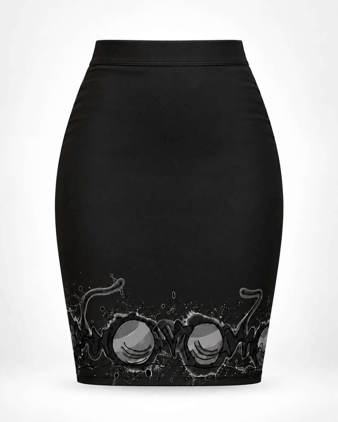 Jupe crayon noire Oronku Gothic